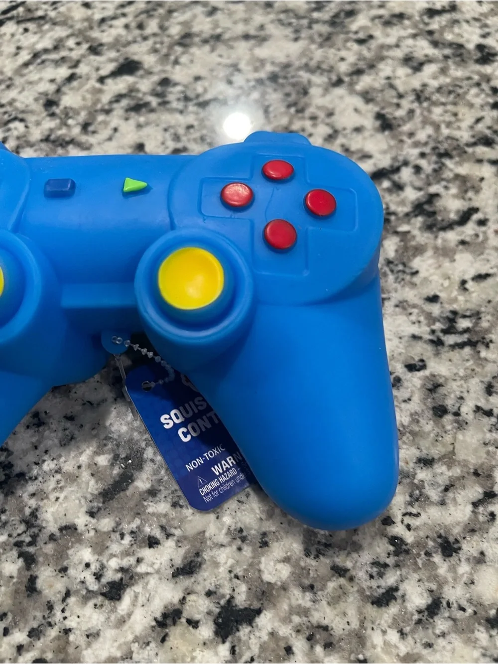 Blue Gaming Controller Stress Toy - Soft Squeeze Simulator